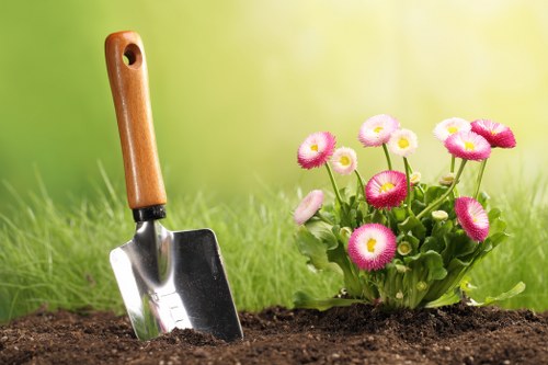 Discussing a garden maintenance complaint resolution